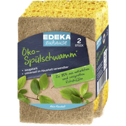 Zuhause ökologischer Spülschwamm 2ST -Pflege Verkauf edeka zuhause amp214kologischer spamp252lschwamm 2st