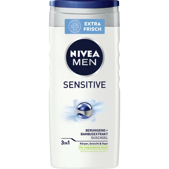 NIVEA Men 3in1 Duschgel Sensitive 250ML 3 NIVEA Men 3in1 Duschgel Sensitive 250ML